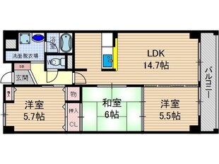 リヴェール茨木の物件間取画像